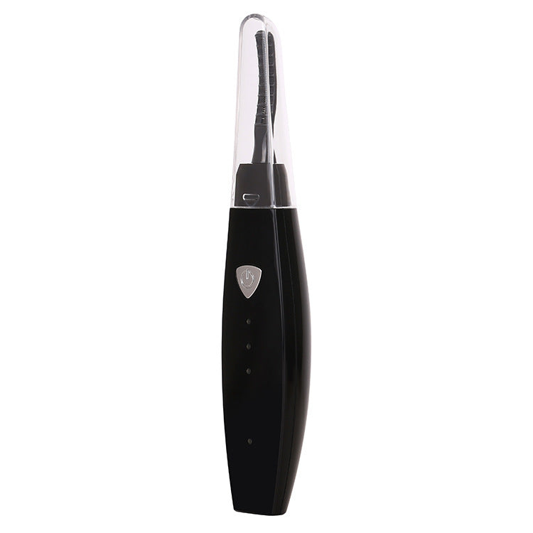 USB rechargeable heated eyelash curler with quick heating for naturally lifted, long-lasting curled lashes.